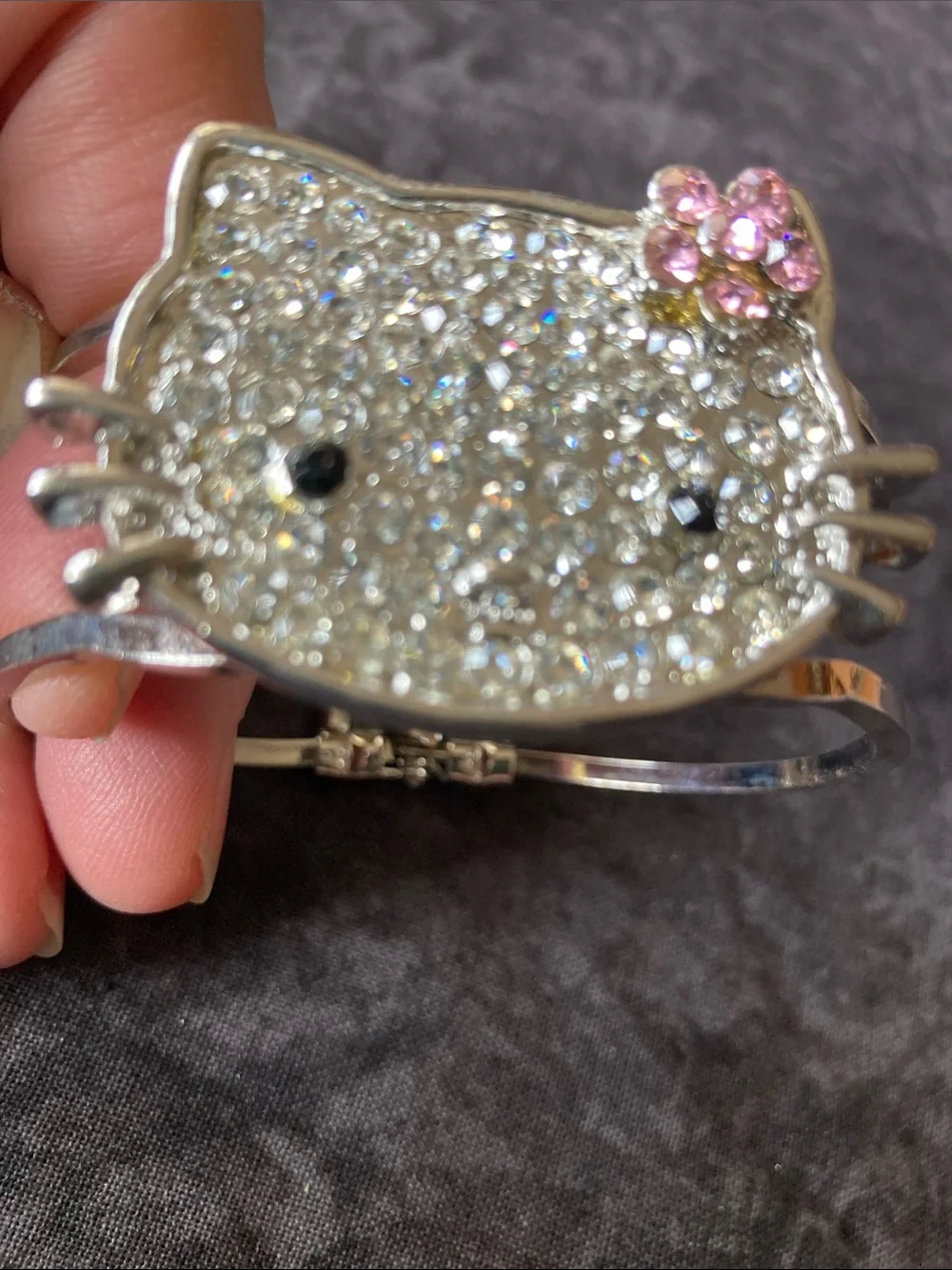 Hello Kitty Rhinestone Bangle Bracelet
